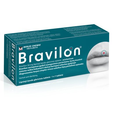Bravilon, 50 mg, lipnioji žando gleivinės tabletė, N1