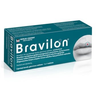 BRAVILON, 50 mg, lipniosios žando gleivinės tabletės, lipniosios žando gleivinės tabletės, N1