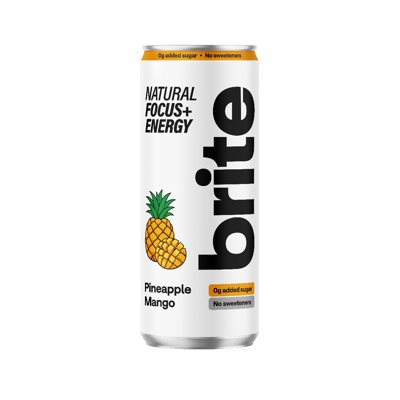 BRITE, natūralus energinis gėrimas, ananasų ir mangų, 330 ml