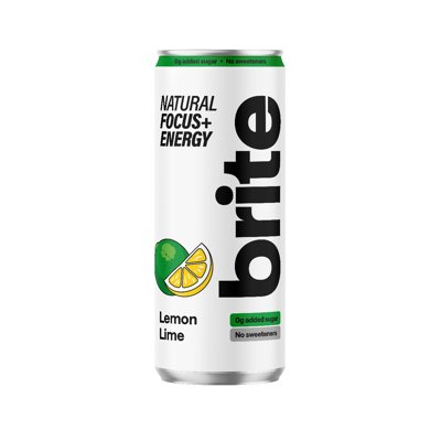 BRITE, natūralus energinis gėrimas, citrinos ir laimo, 330 ml