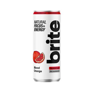 BRITE, natūralus energinis gėrimas, raudonųjų apelsinų, 330 ml