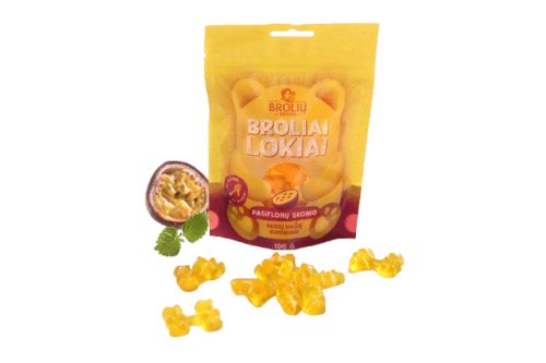 BROLIŲ MEDUS PASIFLORŲ SKONIO GUMINUKAI, 100 g