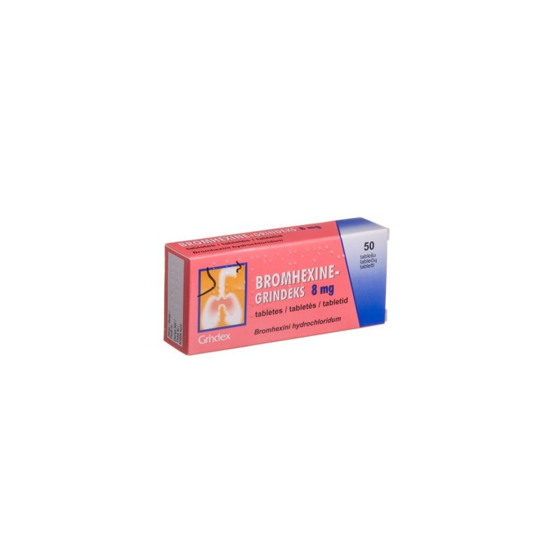 BROMHEXINE-GRINDEKS 8mg tab. N50