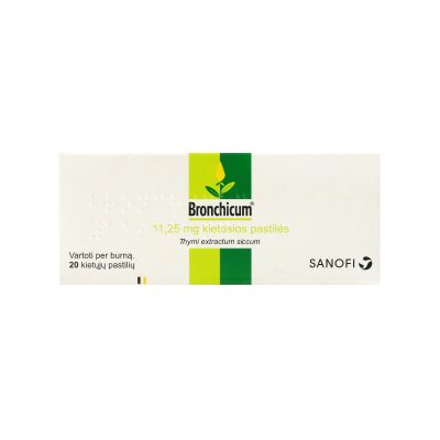 Bronchicum 11,25 mg kietosios pastilės N20