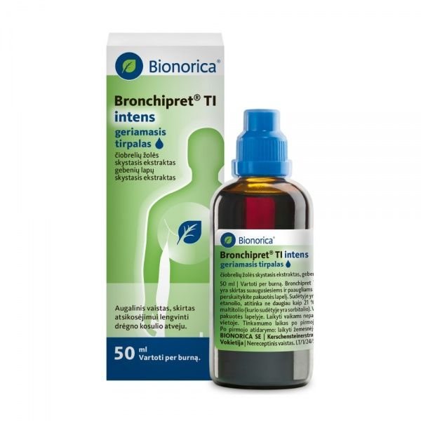 BRONCHIPRET TI INTENS geriamasis tirpalas, 50 ml