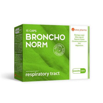 BRONCHONORM CAPS, 15 kapsulių