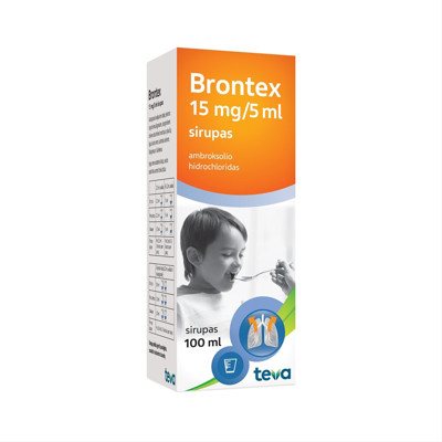 Brontex 15 mg/ sirupas 100 ml, 5 ml