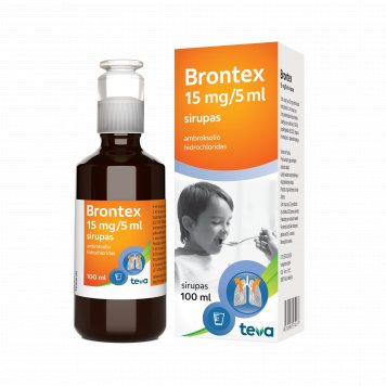 BRONTEX 15 mg/ sirupas 100 ml N1, 5 ml