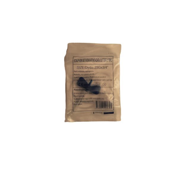 BUTTERFLY intraveninė adata, 1 vnt., 23 g