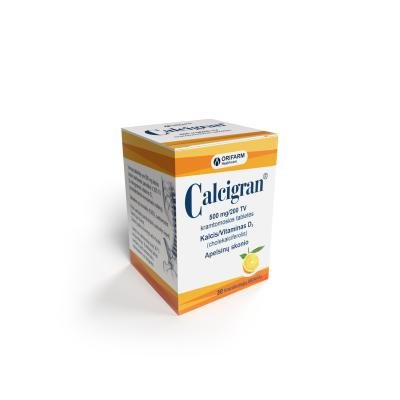 Calcigran 500 mg/200 TV kramtomosios tabletės N30
