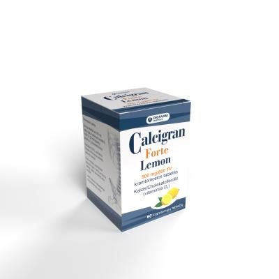 CALCIGRAN Forte Lemon 500mg/800 TV kramtomosios tabletės N60
