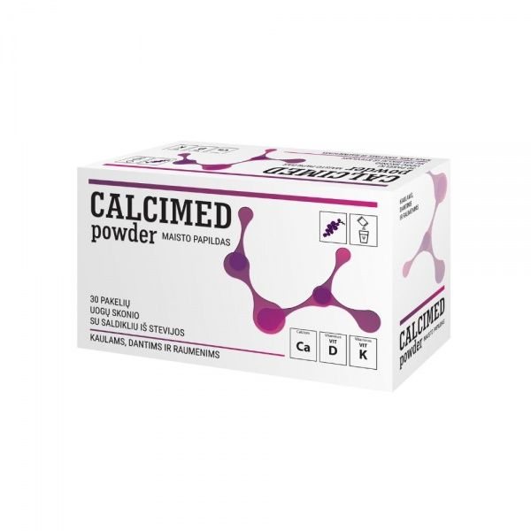 CALCIMED maisto papildas milteliais POWDER, 30 vnt