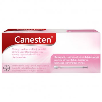 CANESTEN 500 mg makšties minkštoji kapsulė, N1