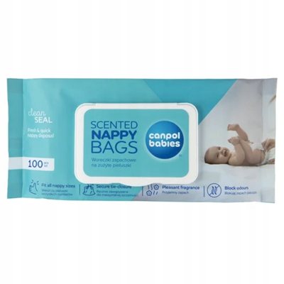 CANPOL BABIES 70/003, higieniški ir kvapnūs maišeliai panaudotoms sauskelnėms, 100 vnt