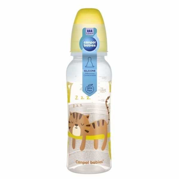 CANPOL BABIES buteliukas TRANSPARENT, nuo 12 mėn., 250 ml