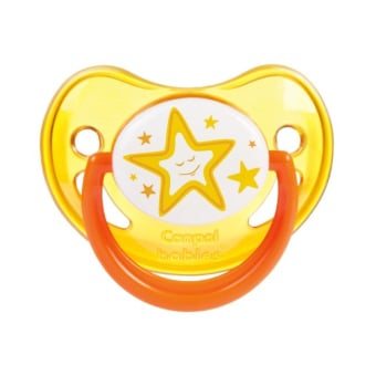 CANPOL BABIES ortodontinis silikoninis čiulptukas NIGHT DREAMS, 0–6 mėn., 1 vnt