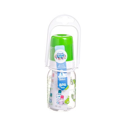 CANPOL BABIES, plastikinis dekoruotas buteliukas, 11/820, 120 ml