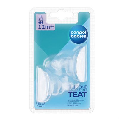 CANPOL BABIES, silikoninis ortodontinis žindukas, greitas, 18/127, 2 vnt