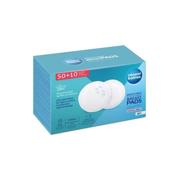 CANPOL įklotai liemenėlei BABIES ANTI-SLIP, 60 vnt