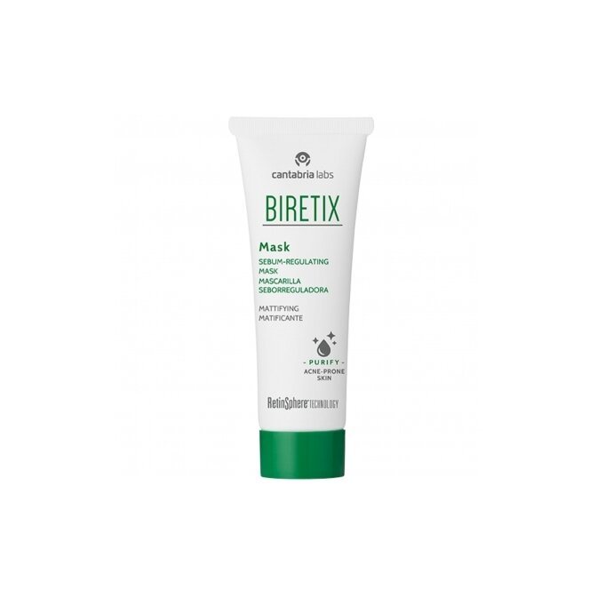 CANTABRIA LABS BIRETIX SEBUMĄ REGULIUOJANTI VEIDO KAUKĖ, 25 ml