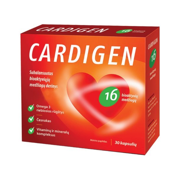 CARDIGEN maisto papildas, 30 kaps.