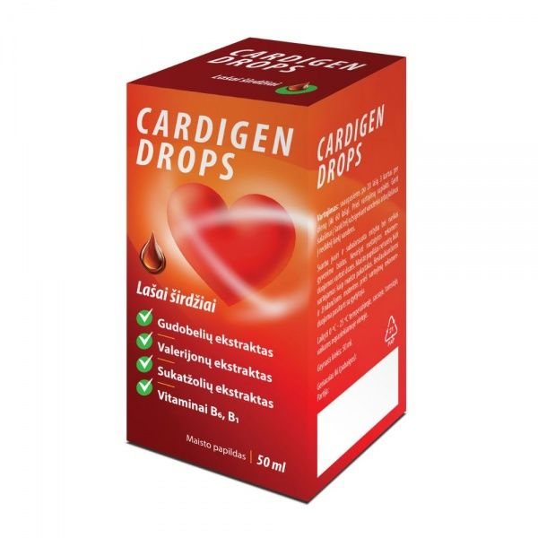 CARDIGEN maisto papildas širdies lašai DROPS, 50 ml