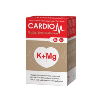 CARDIOM K + Mg (kalis ir magnis) Širdžiai, 50 tablečių