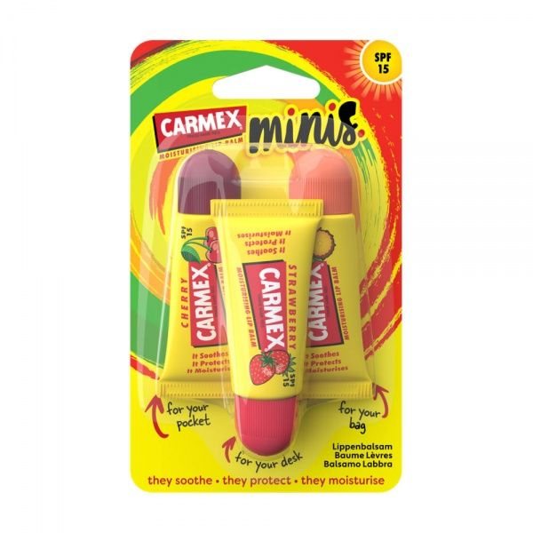 CARMEX lūpų balzamas MINIS, SPF15, x 5 g, 3 vnt