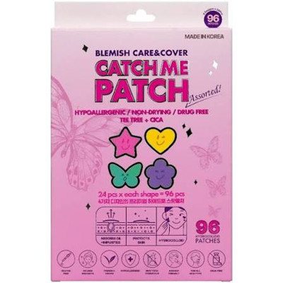 Catch Me Patch Hidrokoloidiniai pleistrai nuo spuogų Assorted CMP92299, pleistrų, 96 vnt
