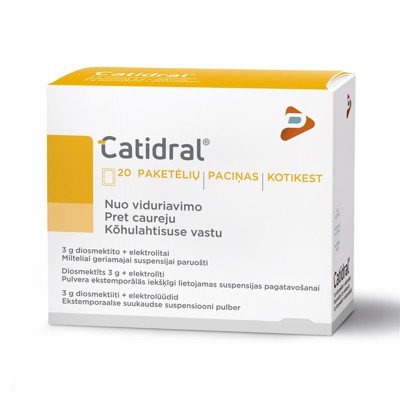 CATIDRAL, milteliai geriamajam tirpalui paruošti, 20 vnt