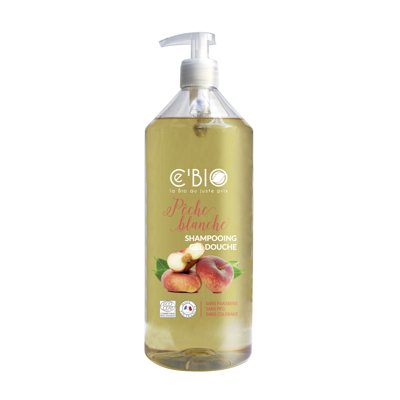 Ce' BIO dušo ir plaukų šampūnas 2in1 su baltųjų persikų aromatu, 1 l