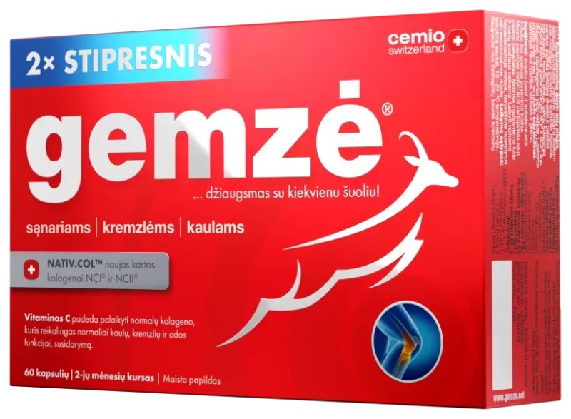 CEMIO maisto papildas GEMZĖ, 60 kapsulių