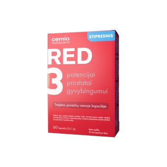 CEMIO RED3 STIPRESNIS, 60 kapsulių
