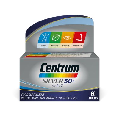 Centrun tabletės Silver 50+ from A to Z N60
