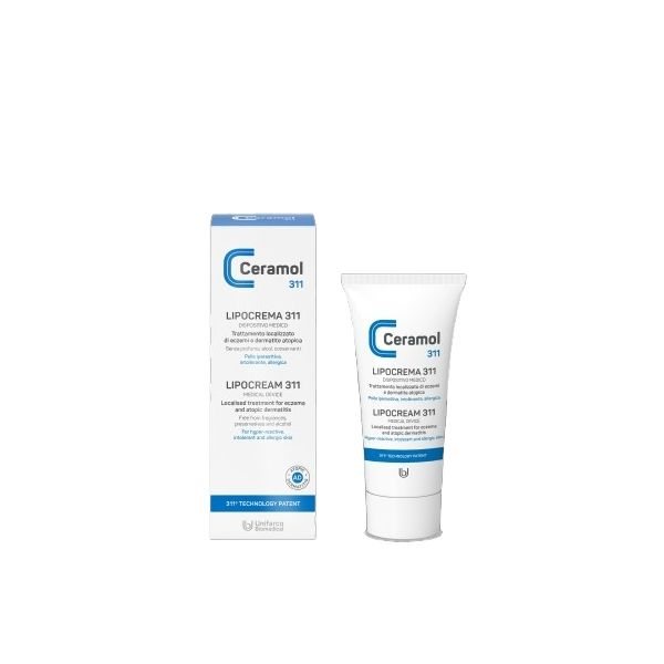 CERAMOL kūno kremas jautriai, dirgliai ir alergiškai odai 311 LIPOCREAM, 50 ml