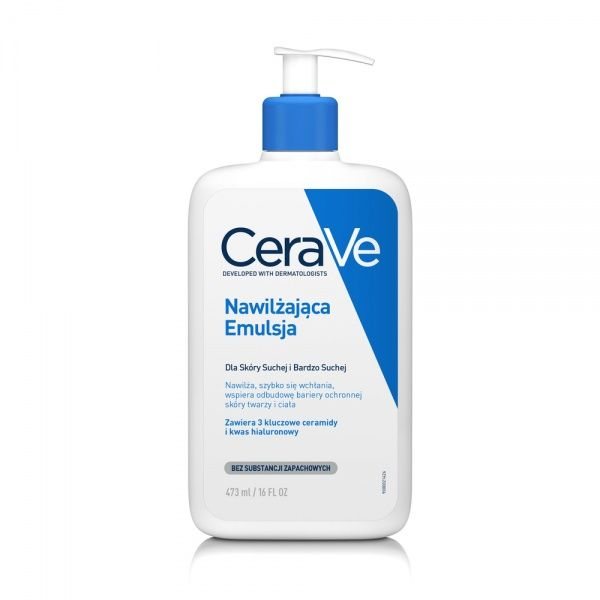 CERAVE drėkinamoji veido ir kūno emulsija sausai ir labai sausai odai, 473 ml
