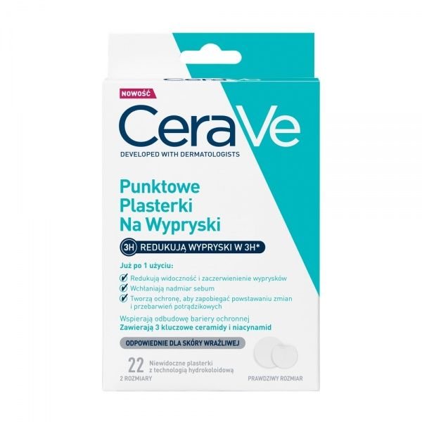 CERAVE pleistrai spuogams, 22 vnt