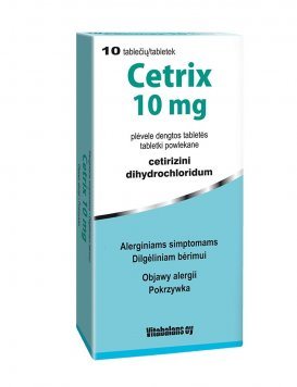 CETRIX 10 mg plėvele dengtos tabletės N10