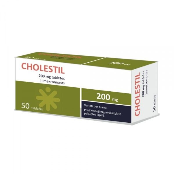 CHOLESTIL 200 mg tabletės N50 (lyg. importas)