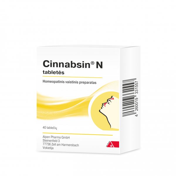CINNABSIN N tabletės N40