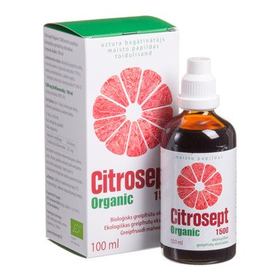 CITROSEPT ORGANIC 1500, ekologiškas greipfrutų ekstraktas, 100 ml