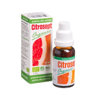 Citrosept Organic greipfrutų sėklų ekstraktas, 20 ml