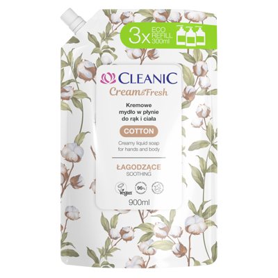 CLEANIC COTTON, skystas muilas, 900 ml