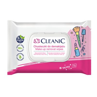 CLEANIC I LOVE MAKE UP makiažo valymo servetėlės, 30 vnt
