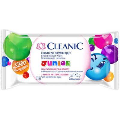 CLEANIC JUNIOR, universalios drėgnos servetėlės vaikams, 15 vnt