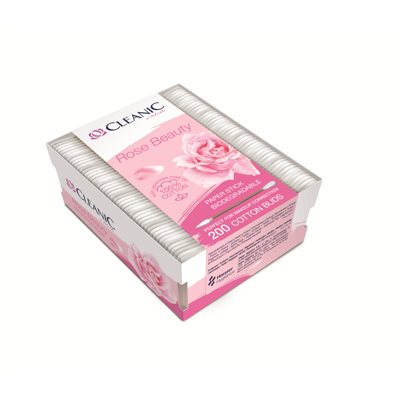 CLEANIC ROSE BEAUTY, kosmetiniai vatos krapštukai, 200 vnt