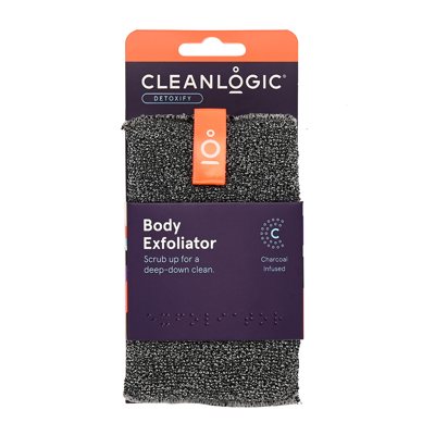 CLEANLOGIC DETOXIFY Exfoliator ŠVEIČIAMOJI kempinė kūnui