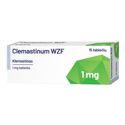 CLEMASTINUM WZF, 1 mg, tabletės, (l.imp.), N15