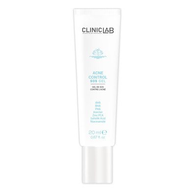 Cliniclab Acne Control SOS Gel - intensyvios priežiūros gelis probleminei ir riebiai odai, 20 ml