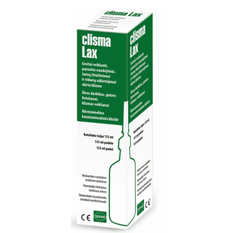 CLISMA-LAX tiesiosios žarnos klizma, Vnt, 133 ml